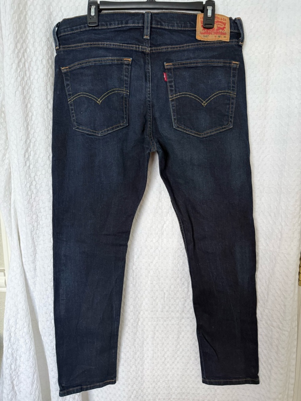 Levi’s 510 Skinny Jeans Men’s 36x30 Dark Wash Slim Fit Denim - Picture 3 of 5